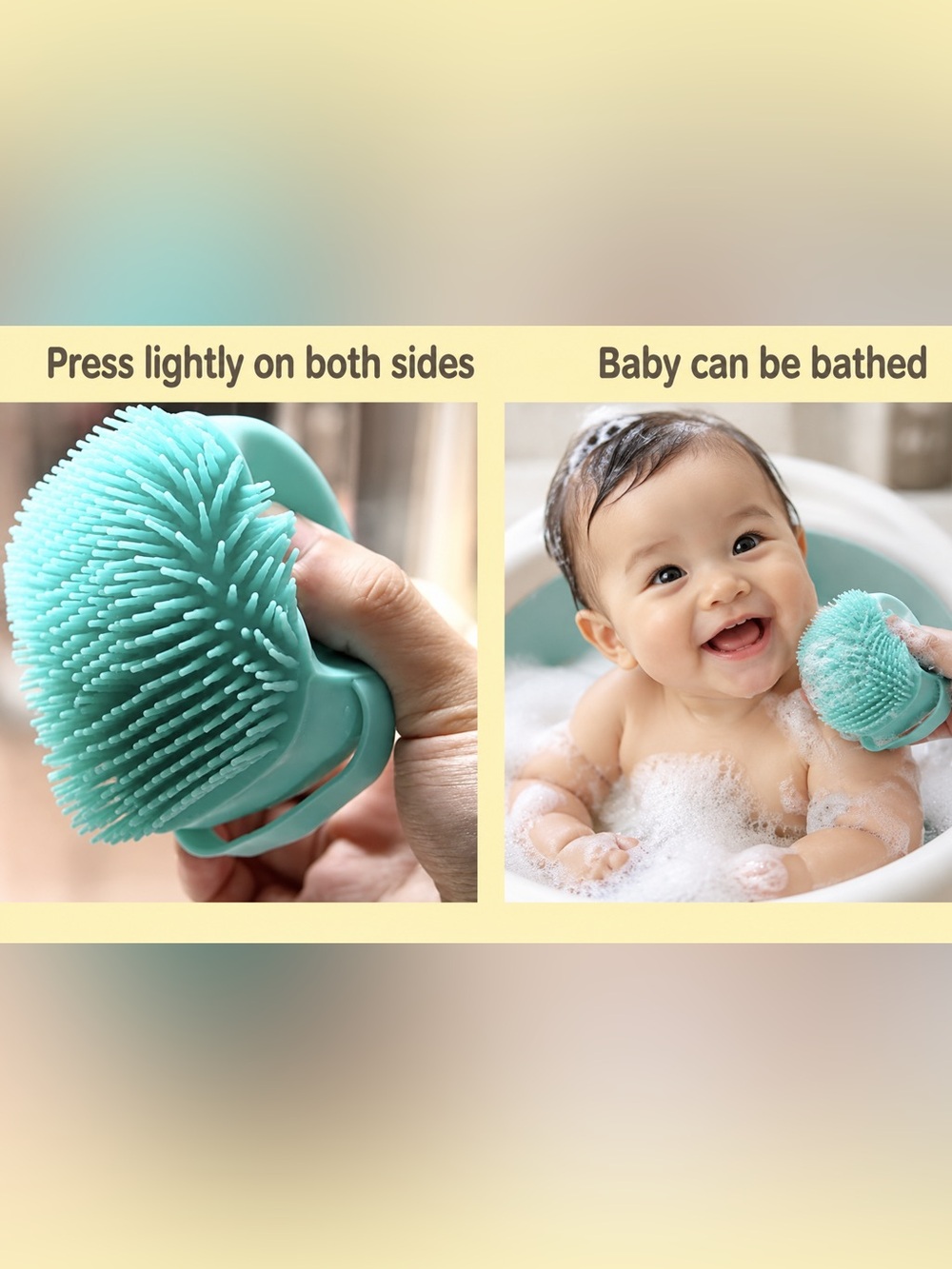 Silicone Adult/Kid or Pet Bath Brush - Picture 2 of 5